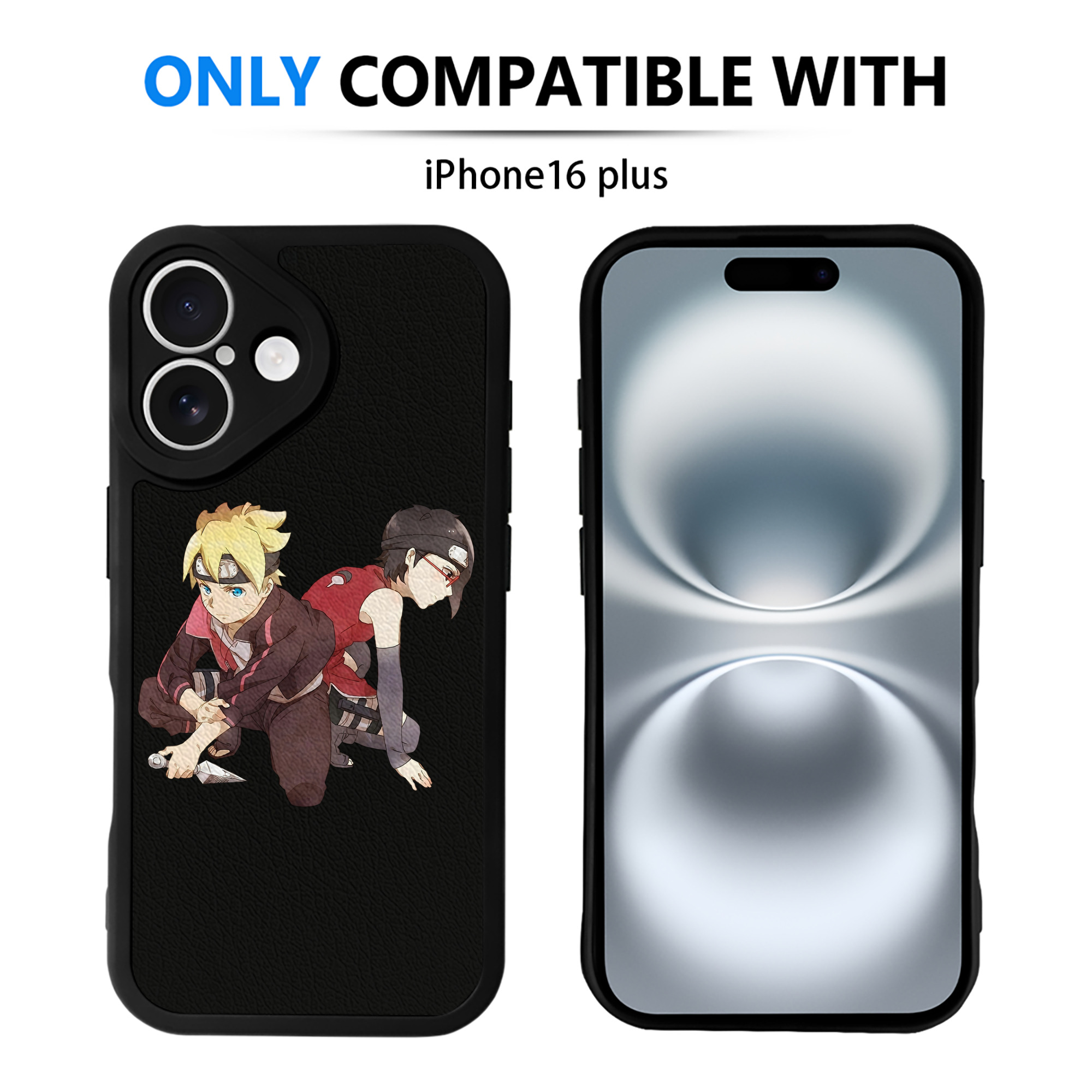 （画像用） NARUTO -ナルト- うちは サラダ Uchiha Sarada 【iPhone 16シリーズ対応】シリコンスマホケース（レザー調） 材質：シリコン